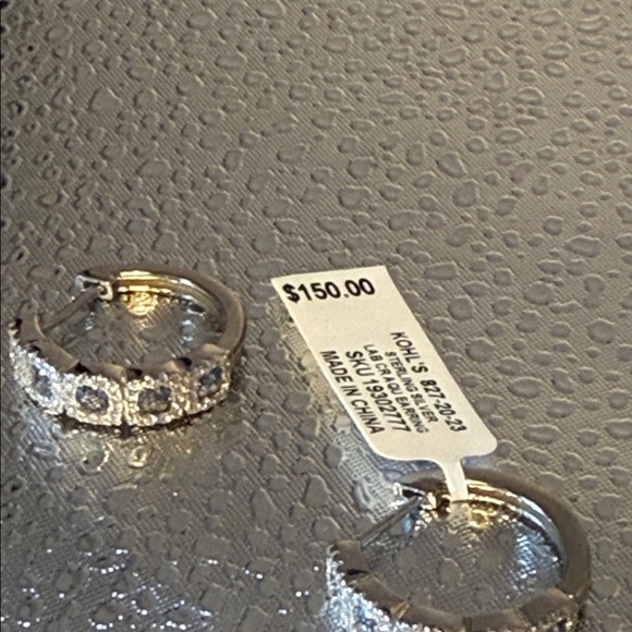 Elegant Sterling Silver Hoop Earrings - Picture 4 of 5